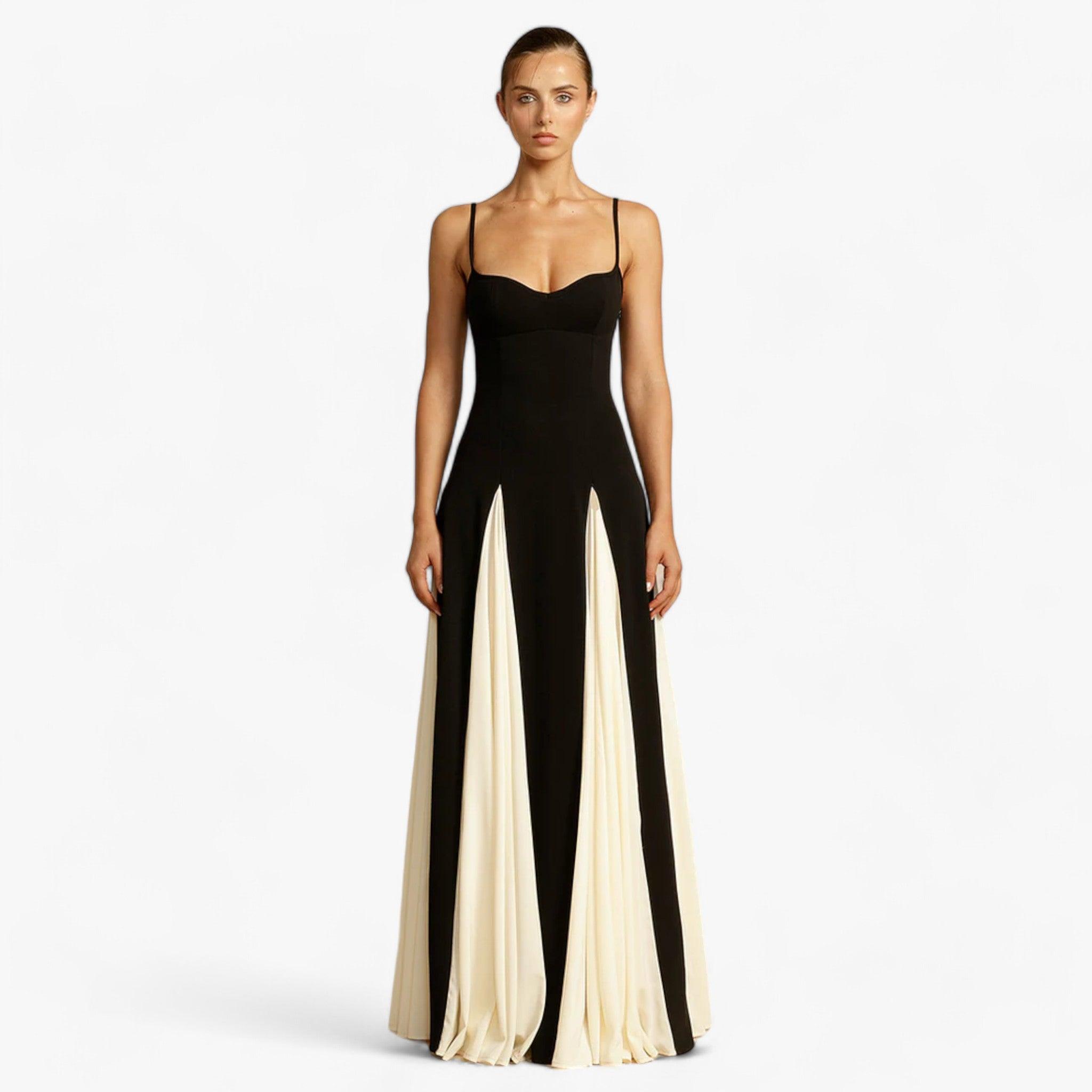 Monochrome Muse Maxi Dress