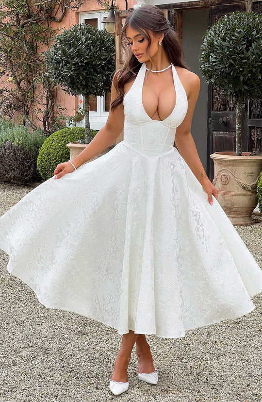 Ethereal Grace Midi Dress