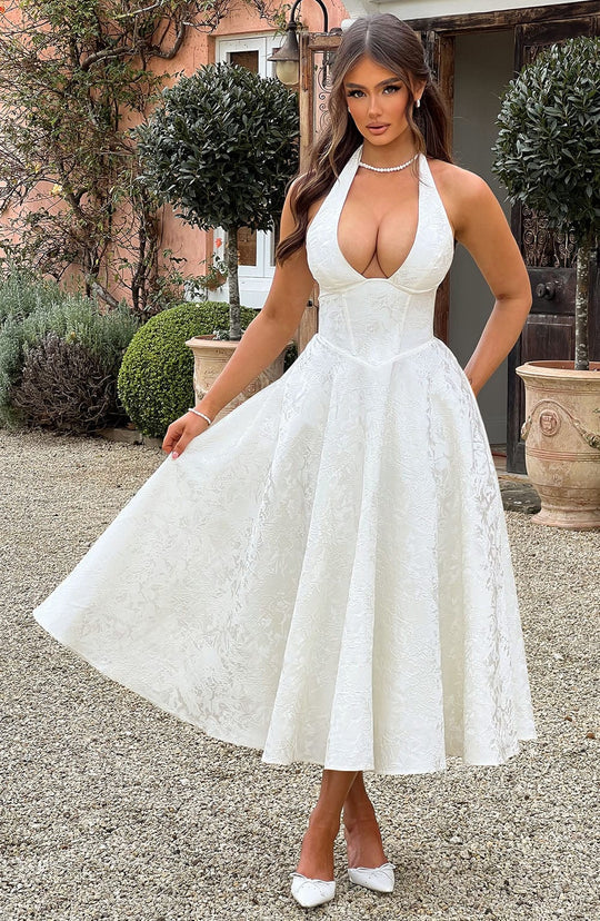 Ethereal Grace Midi Dress