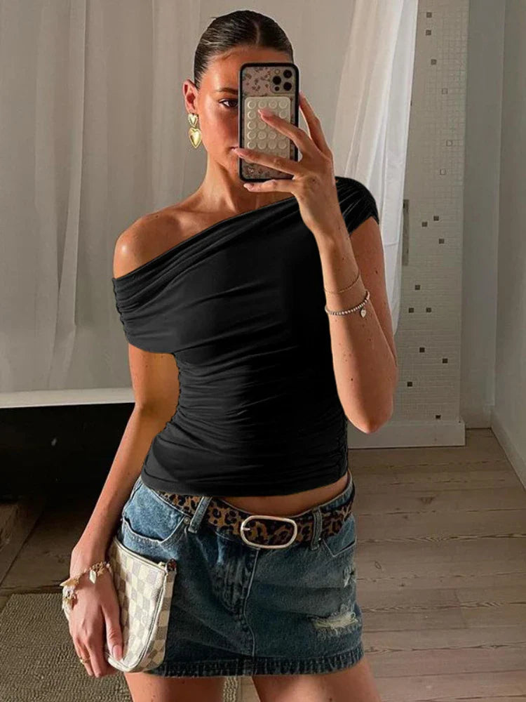 Sienna One-Shoulder Crop