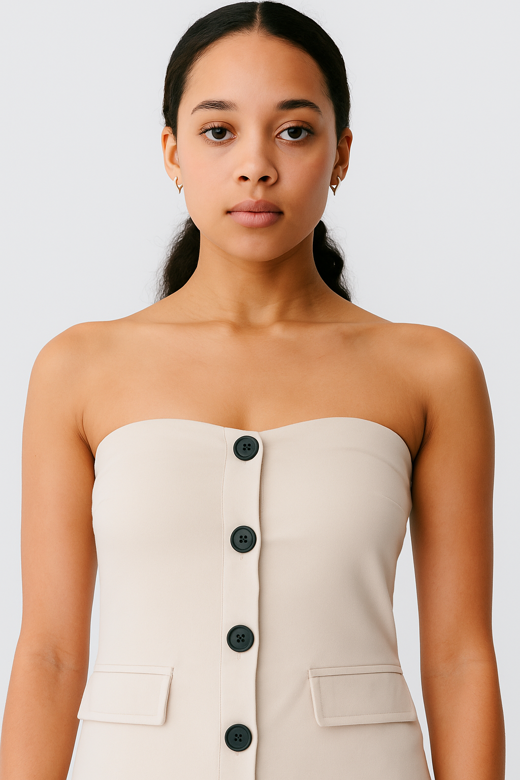 Beige Belle Strapless Top