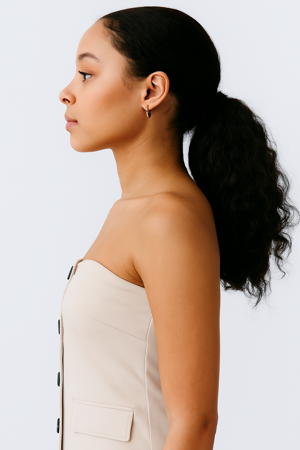 Beige Belle Strapless Top